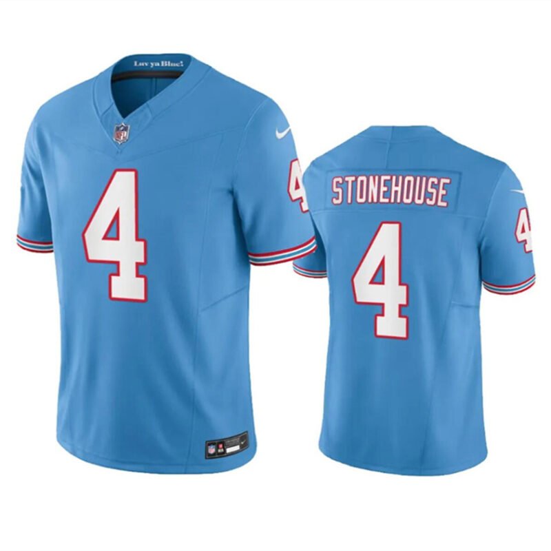 Light Blue Tennessee Titans #4 Ryan Stonehouse 2023 F.U.S.E. Vapor Limited Throwback Stitched Football Jersey - TNT197