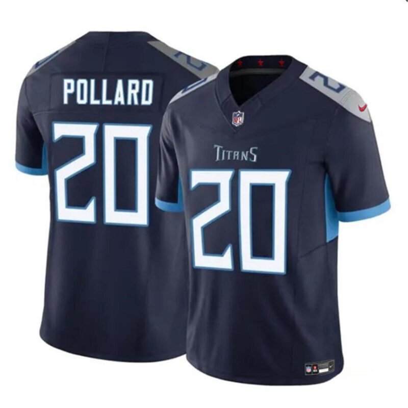 Navy Tennessee Titans #20 Tony Pollard 2023 F.U.S.E. Vapor Limited Stitched Football Jersey - TNT49