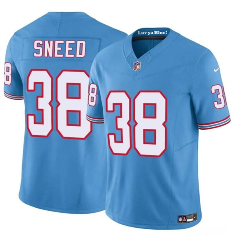 Blue Tennessee Titans #38 L'Jarius Sneed 2024 F.U.S.E. Throwback Vapor Limited Stitched Football Jersey - TNT245