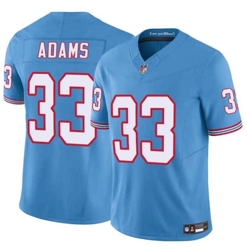 Blue Tennessee Titans #33 Jamel Adams 2024 F.U.S.E. Throwback Vapor Limited Stitched Football Jersey - TNT193