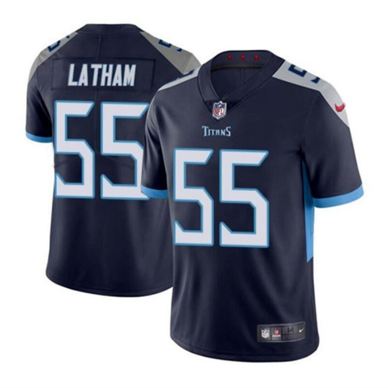 Navy Tennessee Titans #55 JC Latham 2024 Draft Vapor Limited Stitched Football Jersey - TNT265