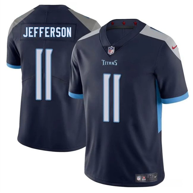 Navy Tennessee Titans #11 Van Jefferson 2025 Vapor Untouchable Stitched Jersey - TNT103