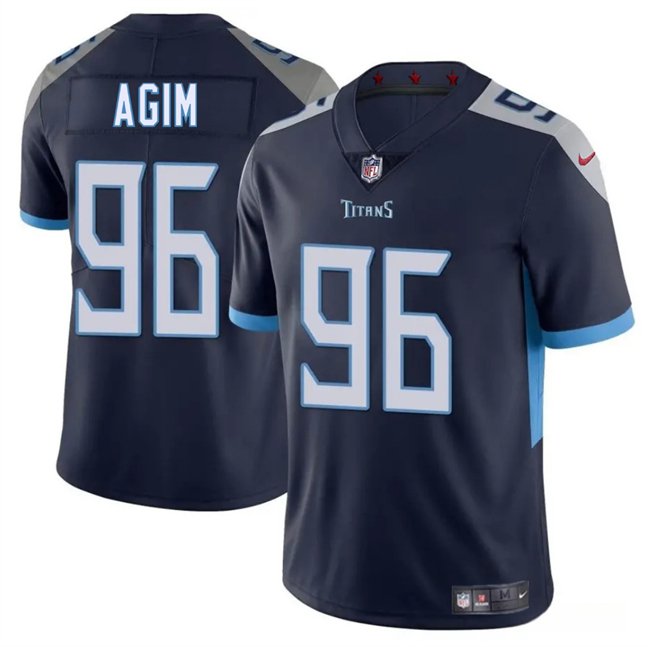 Navy Tennessee Titans #96 McTelvin Agim 2025 Vapor Untouchable Stitched Jersey - TNT141