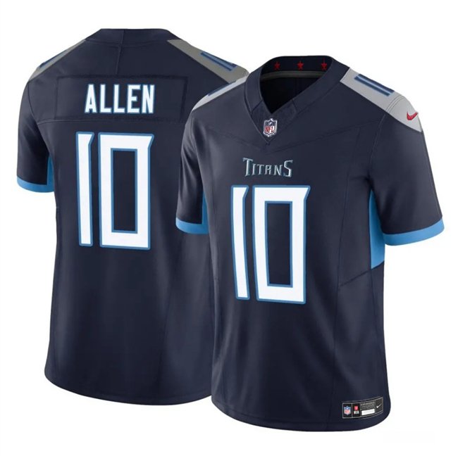 Navy Tennessee Titans #10 Brandon Allen 2025 F.U.S.E. Vapor Limited Stitched Football Jersey - TNT70
