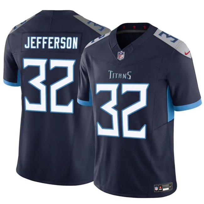 Navy Tennessee Titans #32 Jermar Jefferson 2025 F.U.S.E. Vapor Limited Stitched Football Jersey - TNT244