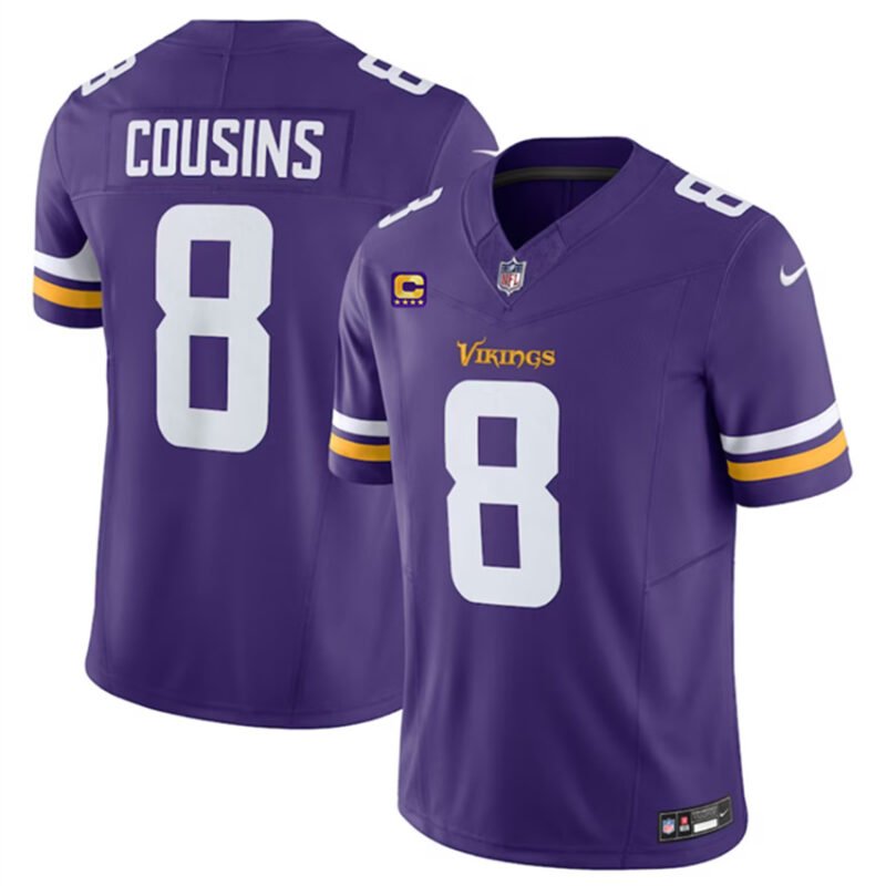 Purple Minnesota Vikings #8 Kirk Cousins 2023 F.U.S.E. With 4-Star C Patch Vapor Untouchable Limited Stitched Jersey - MVJ04