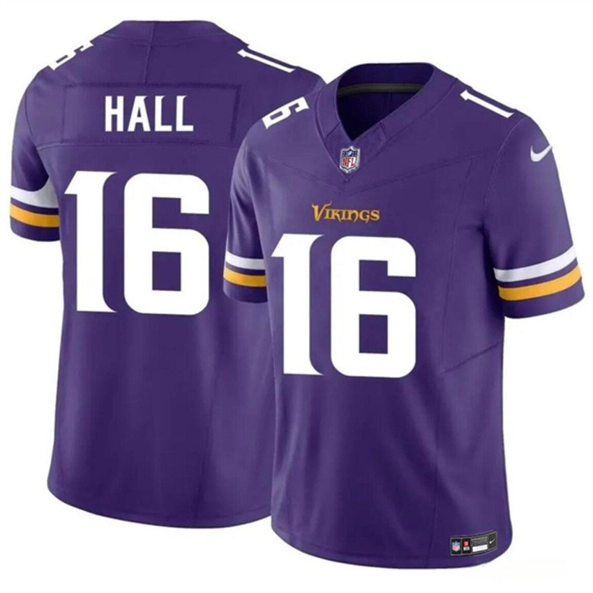 Purple Minnesota Vikings #16 Jaren Hall 2023 F.U.S.E. Vapor Untouchable Limited Stitched Jersey - MVJ43
