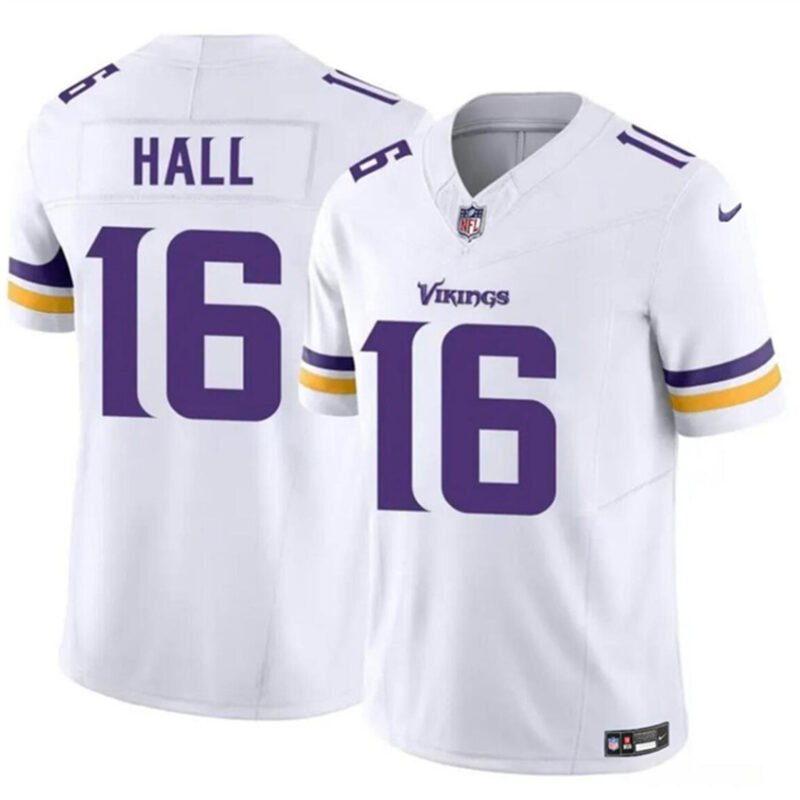 White Minnesota Vikings #16 Jaren Hall 2023 F.U.S.E. Vapor Untouchable Limited Stitched Jersey - MVJ56