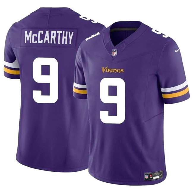 Purple Minnesota Vikings #9 J.J. McCarthy 2024 Draft F.U.S.E. Vapor Untouchable Limited Stitched Jersey - MVJ101