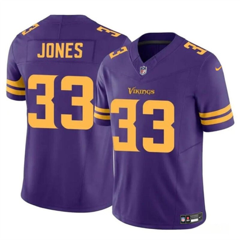 Purple Minnesota Vikings #33 Aaron Jones F.U.S.E. Color Rush Vapor Untouchable Limited Stitched Jersey - MVJ60