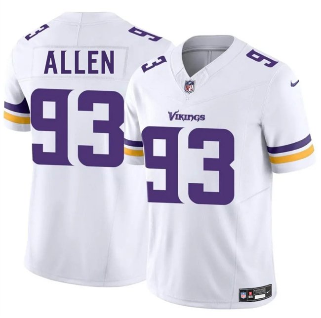White Minnesota Vikings #93 Jonathan Allen 2025 F.U.S.E. Vapor Untouchable Limited Stitched Jersey - MVJ111