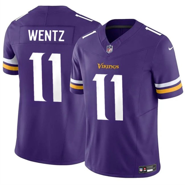 Purple Minnesota Vikings #11 Carson Wentz 2024 F.U.S.E. Vapor Untouchable Limited Stitched Jersey - MVJ40