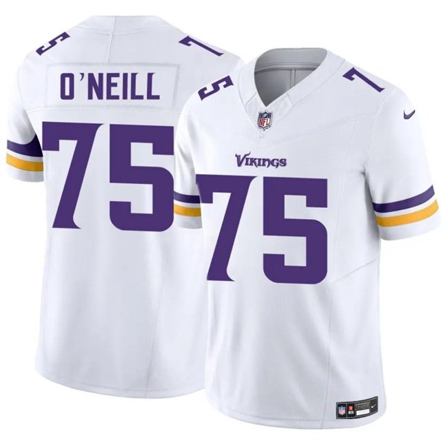 White Minnesota Vikings #75 Brian O?Neill 2025 F.U.S.E. Vapor Untouchable Limited Stitched Jersey - MVJ96