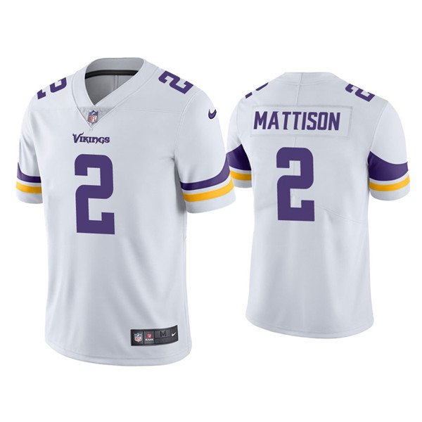 White Minneslexander Matota Vikings #2 Atison Vapor Untouchable Limited Stitched Jersey - MVJ23