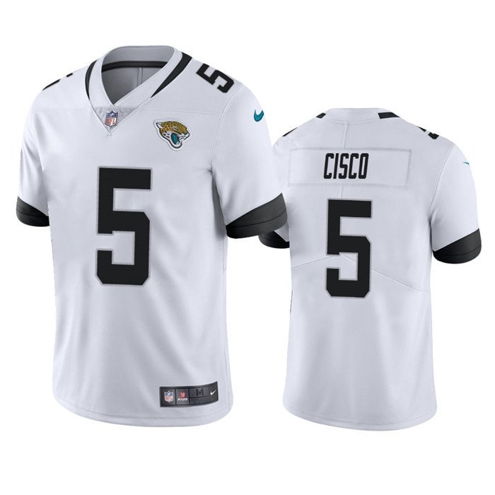 White Jacksonville Jaguars #5 Andre Cisco Vapor Untouchable Limited Stitched Jersey - JVG12