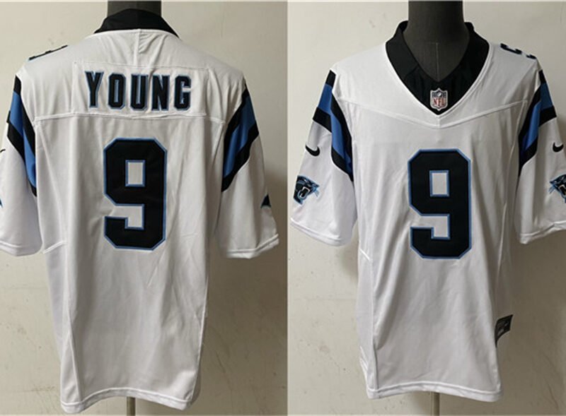 White Carolina Panthers #9 Bryce Young 2023 F.U.S.E. Vapor Untouchable Stitched Football Jersey