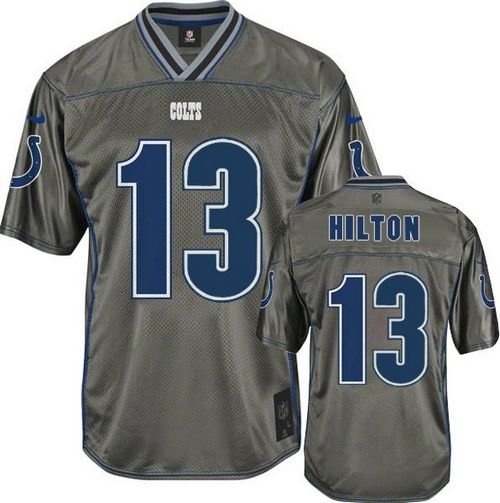 Nike Colts #13 T.Y. Hilton Grey Stitched NFL Elite Vapor Jersey - IDC71