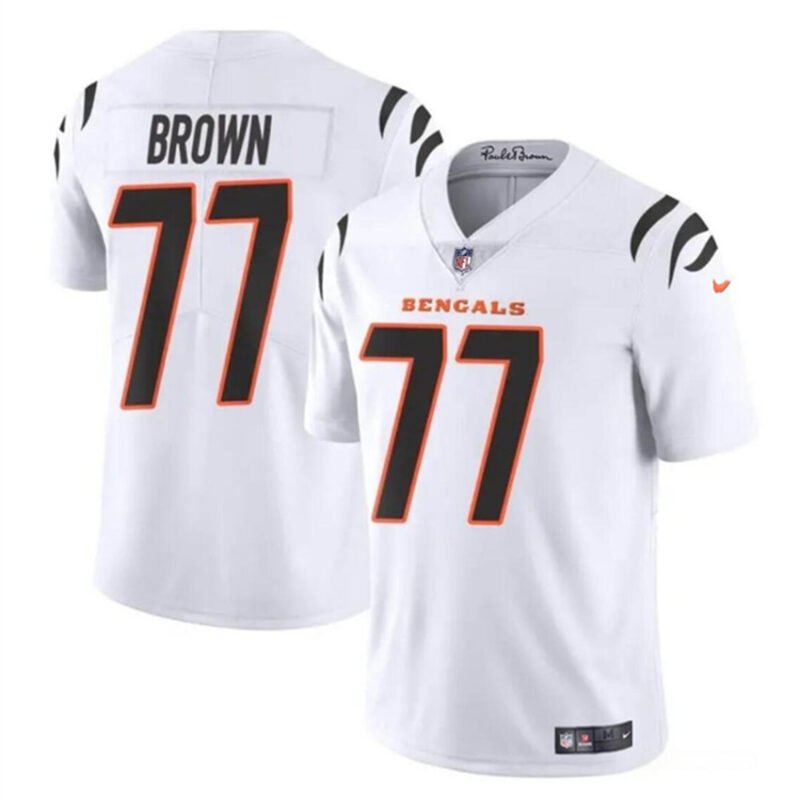 White Cincinnati Bengals #77 Trent Brown Vapor Untouchable Limited Stitched Jersey - CCB95