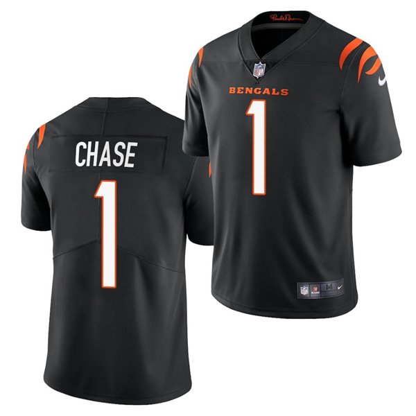Black Cincinnati Bengals #1 Ja'Marr Chase 2021 NFL Draft  Vapor Untouchable Limited Stitched Jersey - CCB164