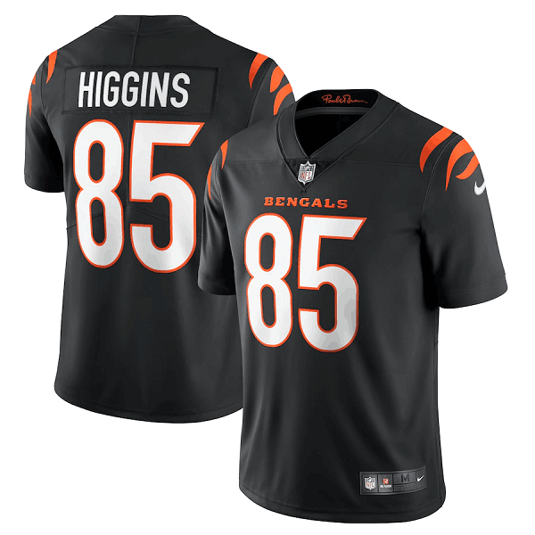 Cincinnati Bengals #85 Tee Higgins 2021 New Black Vapor Untouchable Limited Stitched Jersey - CCB51