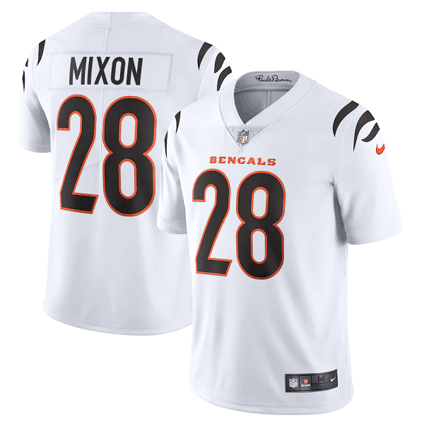 Cincinnati Bengals #28 Joe Mixon 2021 New White Vapor Untouchable Limited Stitched Jersey - CCB291