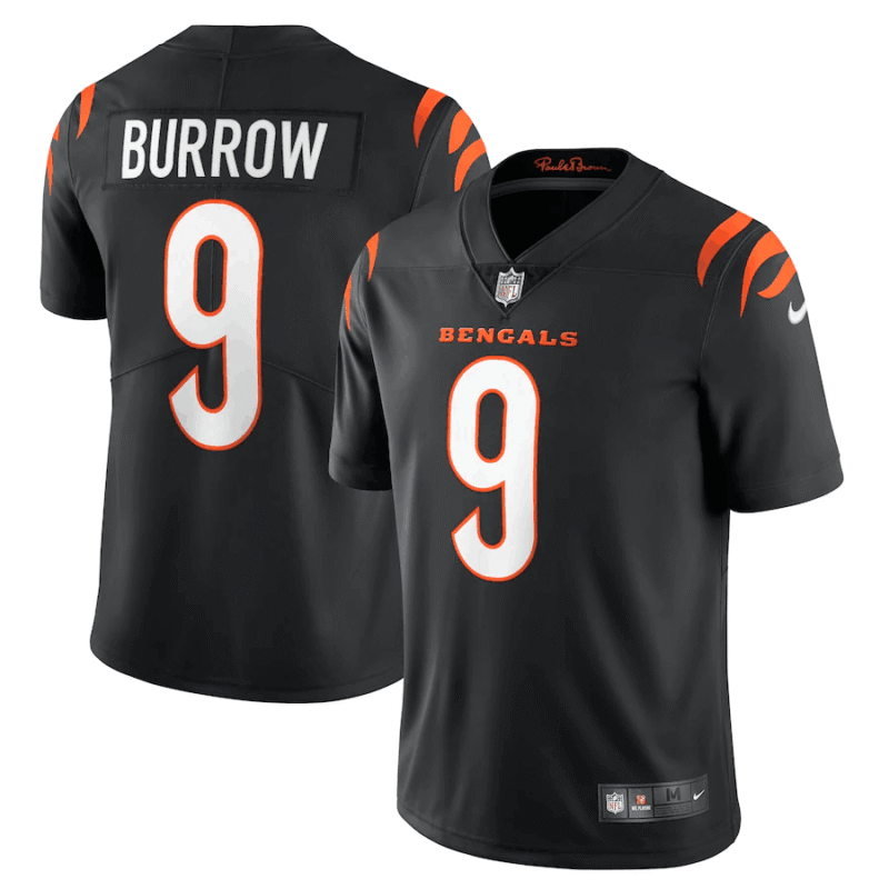 Cincinnati Bengals #9 Joe Burrow 2021 New Black Vapor Untouchable Limited Stitched Jersey - CCB208