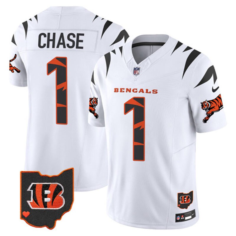 White Cincinnati Bengals #1 Ja'Marr Chase Limited F.U.S.E. Special Vapor Untouchable Limited Stitched Football Jersey - CCB156