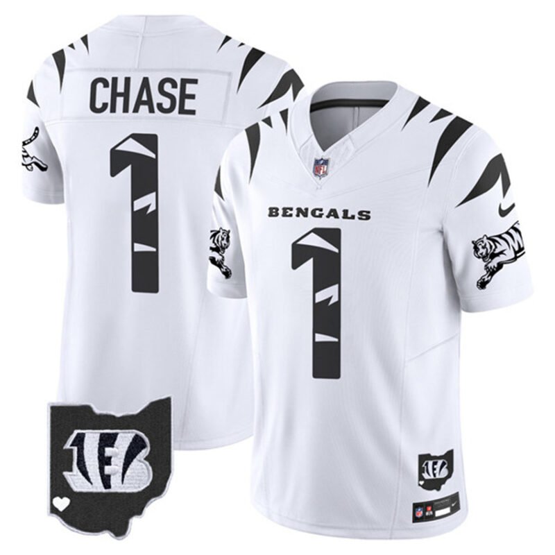 White Cincinnati Bengals #1 Ja'Marr Chase F.U.S.E. Special Vapor Untouchable Limited Stitched Football Jersey - CCB228