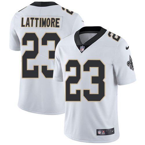 Nike Saints #23 Marshon Lattimore White Stitched NFL Vapor Untouchable Limited Jersey - NOS28