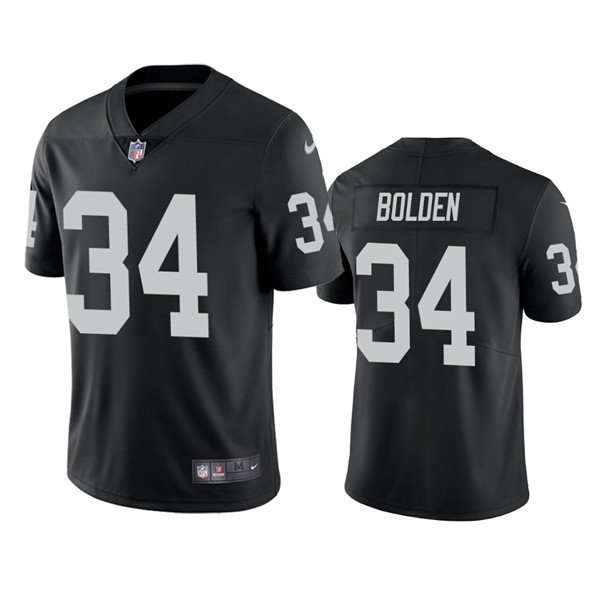 Black Las Vegas Raiders #34 Brandon Bolden Vapor Limited Stitched Jersey - LVR283