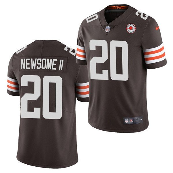 Brown Cleveland Browns #20 Greg Newsome II 2021 75th Anniversary Vapor Untouchable Limited Stitched NFL Jersey - CLB299