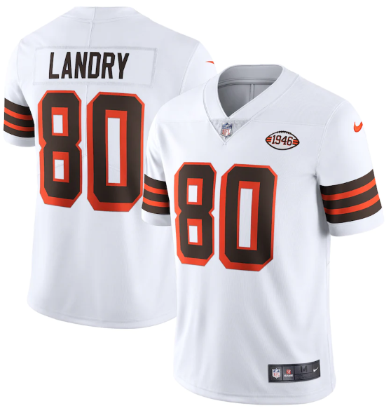 White Cleveland Browns #80 Jarvis Landry 1946 Vapor Stitched Football Jersey - CLB294