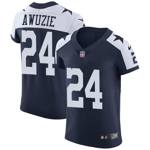 Nike Cowboys #24 Chidobe Awuzie Navy Blue Thanksgiving Stitched NFL Vapor Untouchable Throwback Elite Jersey - DLC209