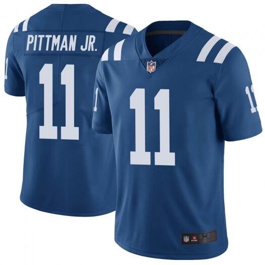 Royal Indianapolis Colts #11 Michael Pittman Jr. Limited Color Rush Vapor Untouchable Limited Stitched Jersey - IDC82