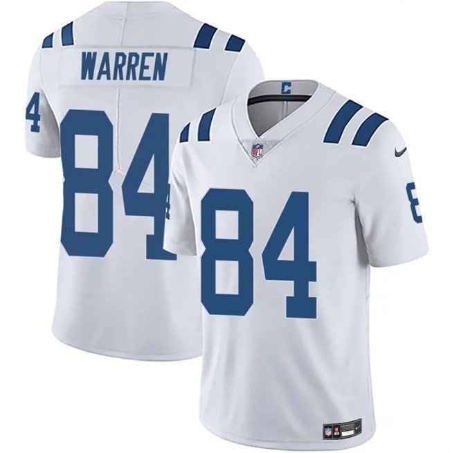 White Indianapolis Colts #84 Tyler Warren Vapor Limited Stitched Football Jersey - IDC209