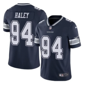 Navy Dallas Cowboys #94 Charles Haley Vapor Untouchable Limited Stitched Jersey - DLC196