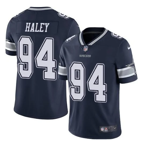 Navy Dallas Cowboys #94 Charles Haley Vapor Untouchable Limited Stitched Jersey - DLC196