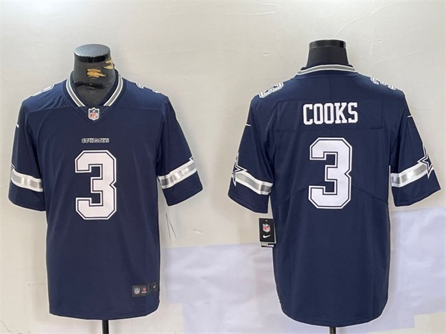 Navy Dallas Cowboys #3 Brandin Cooks Vapor Untouchable Limited Stitched Football Jersey - DLC206