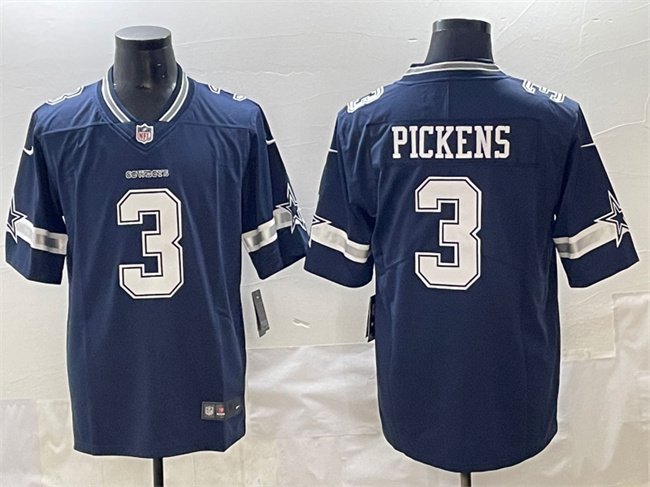 Navy Dallas Cowboys #3 George Pickens 2025 Vapor Untouchable Limited Stitched Football Jersey - DLC323