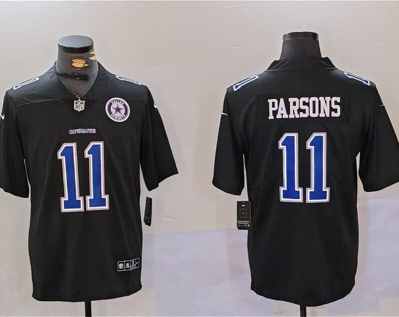 Black Dallas Cowboys #11 Micah Parsons Throwback With Patch Vapor Untouchable Limited Stitched Football Jersey - DLC217