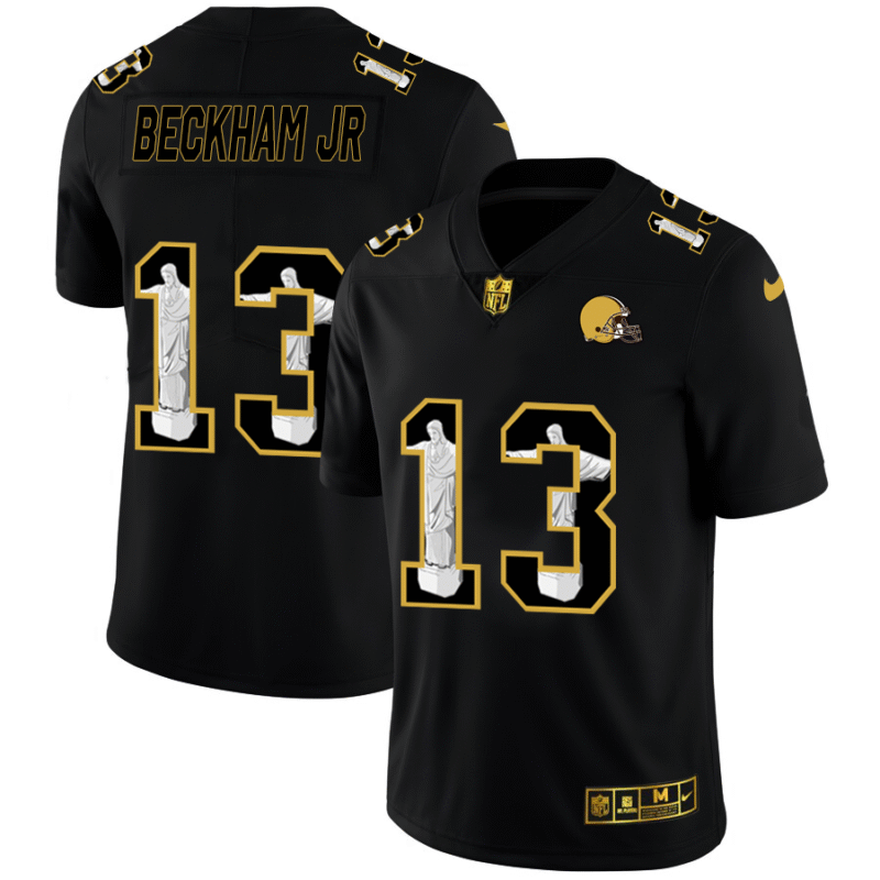 Cleveland Browns #13 Odell Beckham Jr. Nike Carbon Black Vapor Cristo Redentor Limited NFL Jersey - CLB90