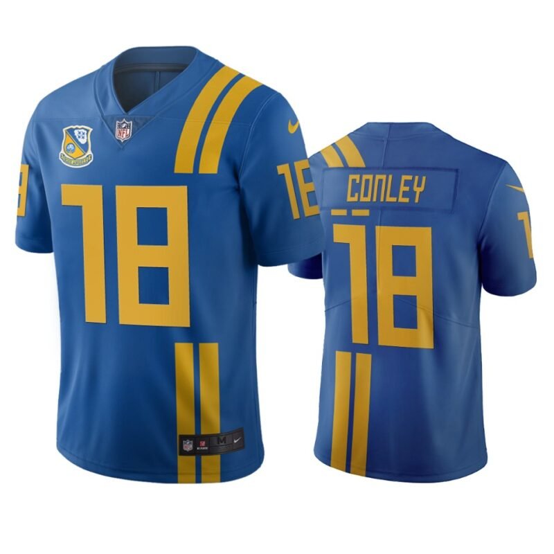Jacksonville Jaguars #18 Chris Conley Royal Vapor Limited City Edition NFL Jersey - JVG143