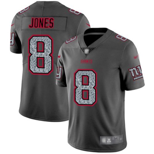 Nike Giants #8 Daniel Jones Gray Static Stitched NFL Vapor Untouchable Limited Jersey - NYG08
