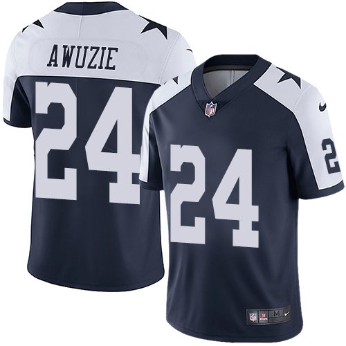 Nike Cowboys #24 Chidobe Awuzie Navy Blue Thanksgiving Stitched NFL Vapor Untouchable Limited Throwback Jersey - DLC238