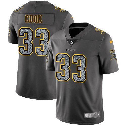 Nike Vikings #33 Dalvin Cook Gray Static Stitched NFL Vapor Untouchable Limited Jersey - MVJ133