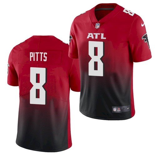 Red And Black Atlanta Falcons #8 Kyle Pitts 2021 NFL Draft  Vapor Untouchable Limited Stitched Jersey - AFJ99