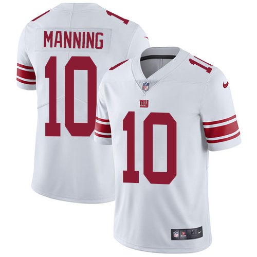 Nike Giants #10 Eli Manning White Stitched NFL Vapor Untouchable Limited Jersey - NYG18