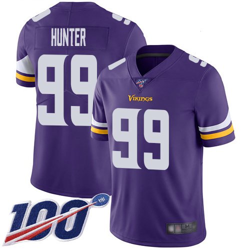 Nike Vikings #99 Danielle Hunter Purple Team Color Stitched NFL 100th Season Vapor Limited Jersey - MVJ53