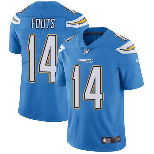 Nike Chargers #14 Dan Fouts Electric Blue Alternate Stitched NFL Vapor Untouchable Limited Jersey - LCJ135