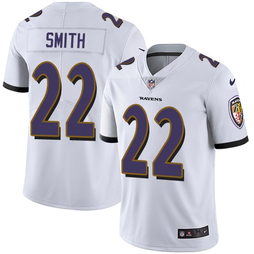 Nike Ravens #22 Jimmy Smith White Stitched NFL Vapor Untouchable Limited Jersey - BRJ168